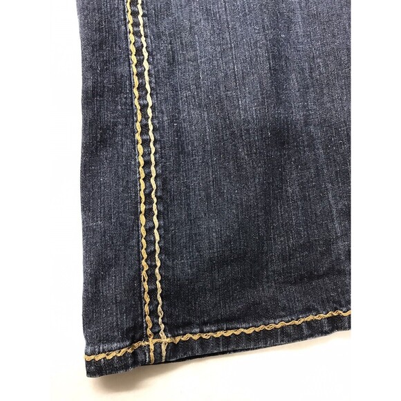 Zana Di Women Jeans Mid Rise Flare Leg Stretch Denim Sz 14 Y2k Vtg Thick Stitch - Picture 6 of 11